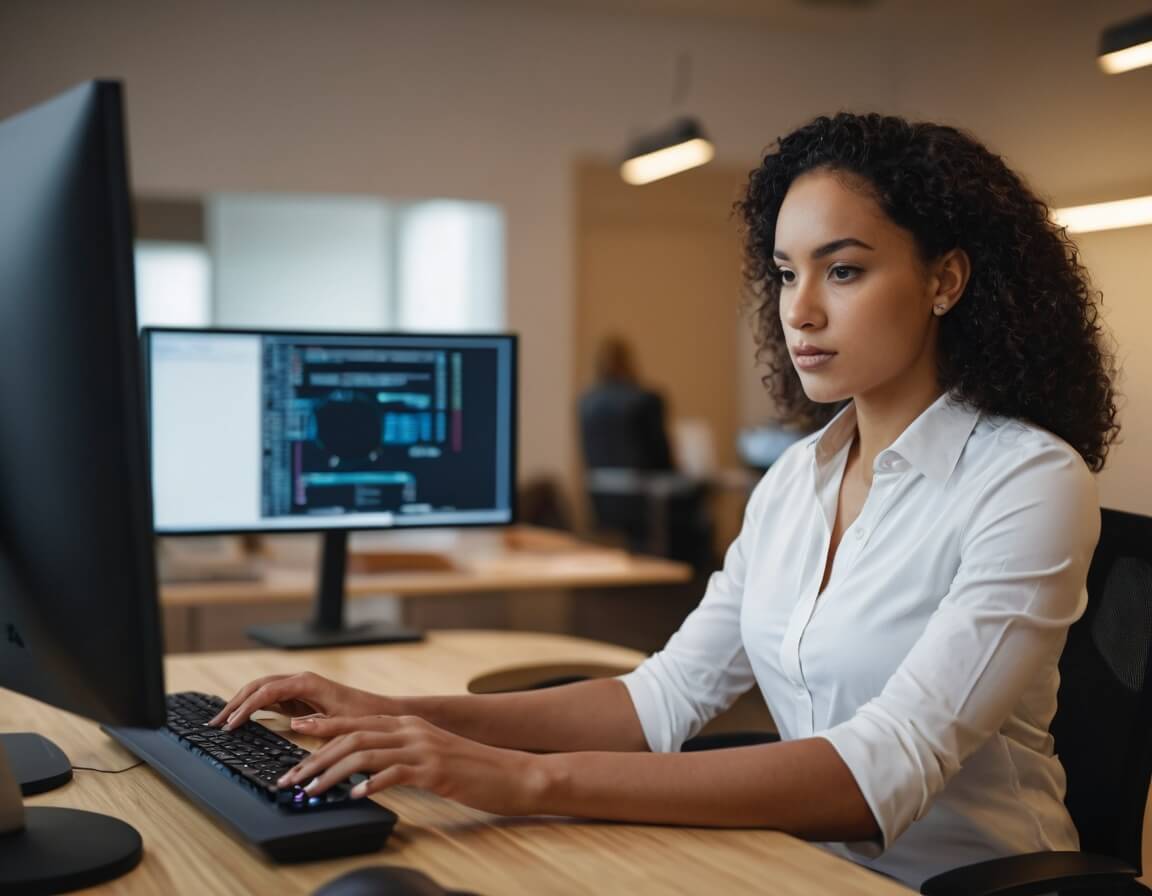 Engineer working on a project