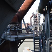 Steel Mill picture showing pipes and other